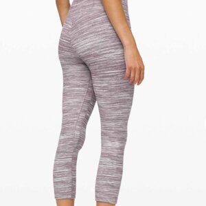 Lululemon Align Crop *21" Mini Space Dye Herringbone Jacquard Heathered